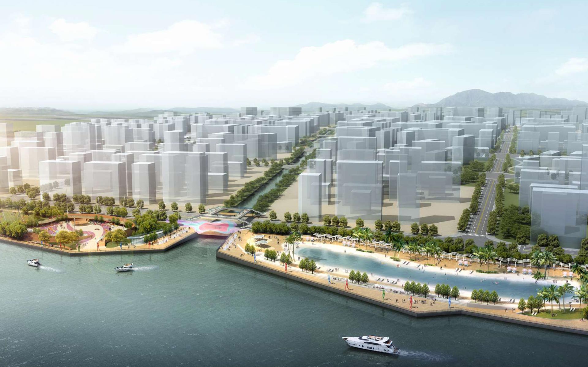 Guangzhou nansha waterfront landscape dynamic park