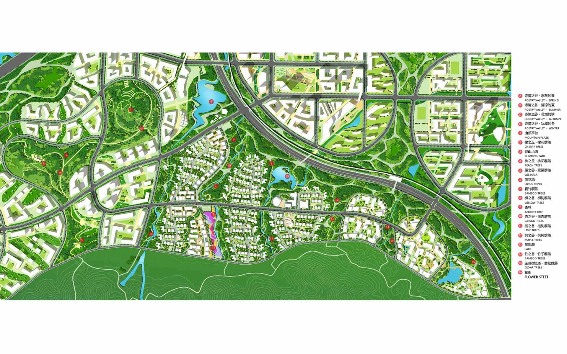 OBERMEYER - Qingdao Eco Landscape masterplan detail