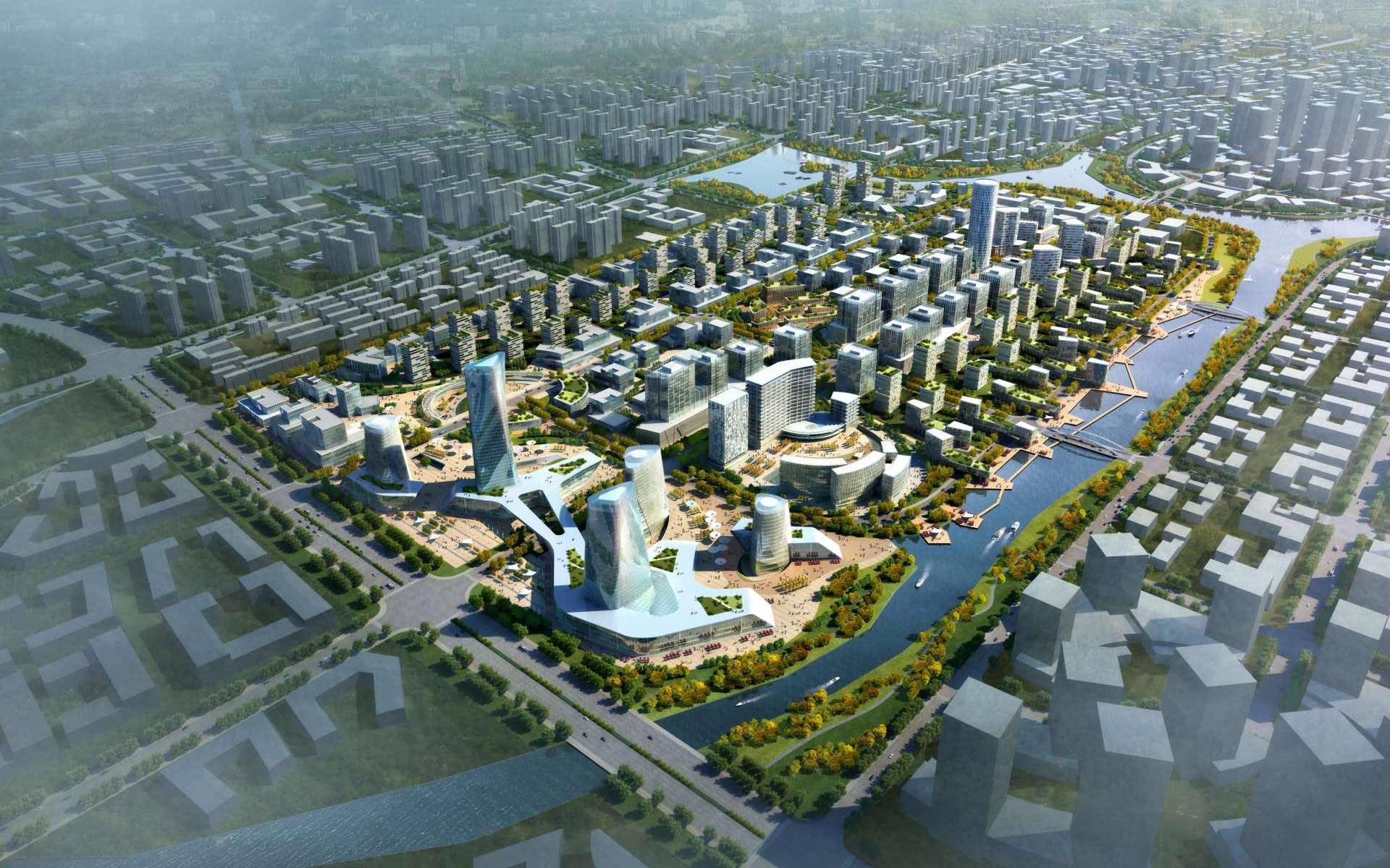 OBERMEYER - Qingdao high tech creative city brids eye view