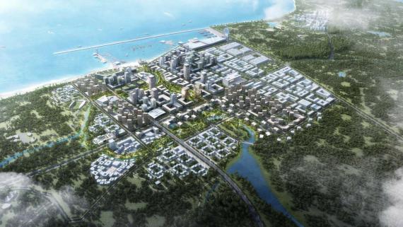 OBERMEYER Hainan Wenchang Mulan Bay Urban Design Aerial