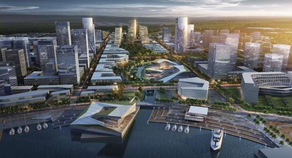 OBERMEYER Hainan Wenchang Mulan Bay Urban Design Low Aerial